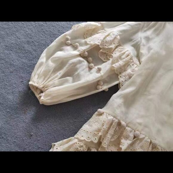 Zimmermann Lyre Trim Ramie Mini Dress - Picture 14 of 15